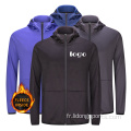 Logo personnalisé Plain Men&#39;s Zip Up Zipper Hoodies